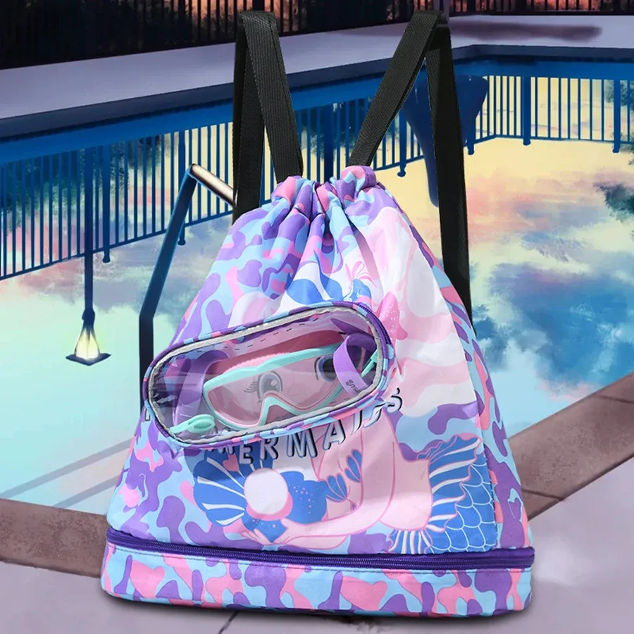 sacs de natation étanches avec compartiments sec et humide, sacs de sport pour la gym et la plage avec pochette à lunettes, sacs à dos d'extérieur