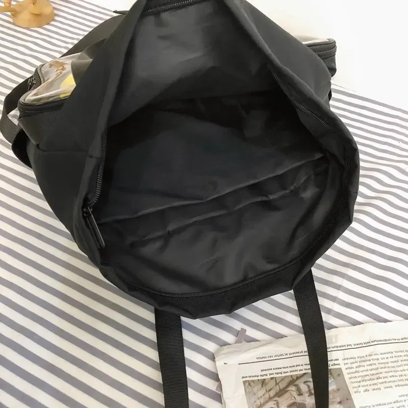 sacs ita en nylon de style japonais pour femmes, sac à dos d'école à fenêtre transparente, grande capacité, affichage de broches, sac à bandoulière de voyage extérieur itabag