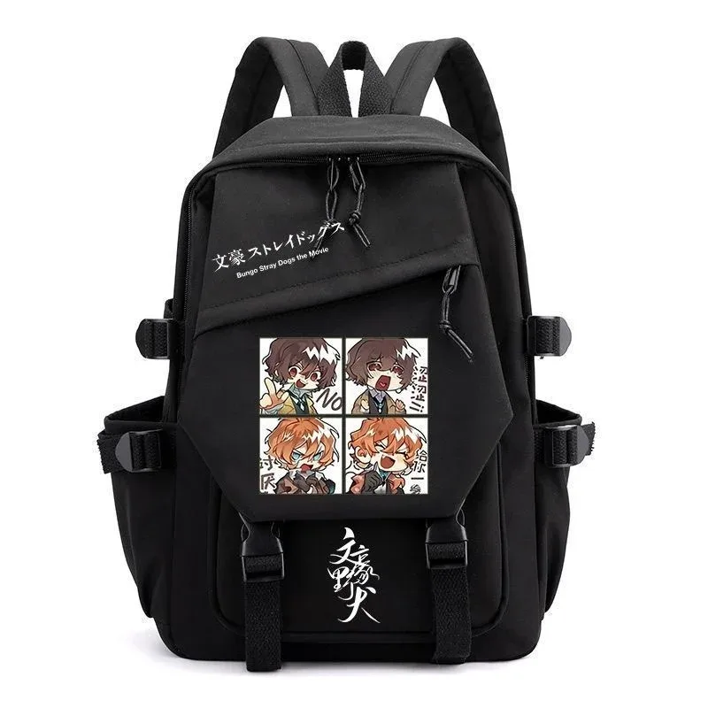 sac à dos anime bungo stray dogs cartoon, cartable pour adolescents, cartable pour hommes et femmes, mode cosplay, ordinateur portable, voyage en plein air, mochila
