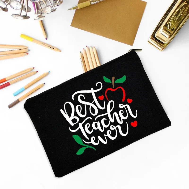 trousse de maquillage fête des enseignants meilleur cadeau trousse de survie pour enseignants trousse de maquillage pochette à crayons préscolaire primaire diplôme d'études secondaires retour à l'école