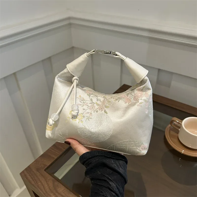 sacs de luxe design femme doux broderie sac à bandoulière texture en nylon perle pendentif bandoulière sac à main seau sac à main femmes fille