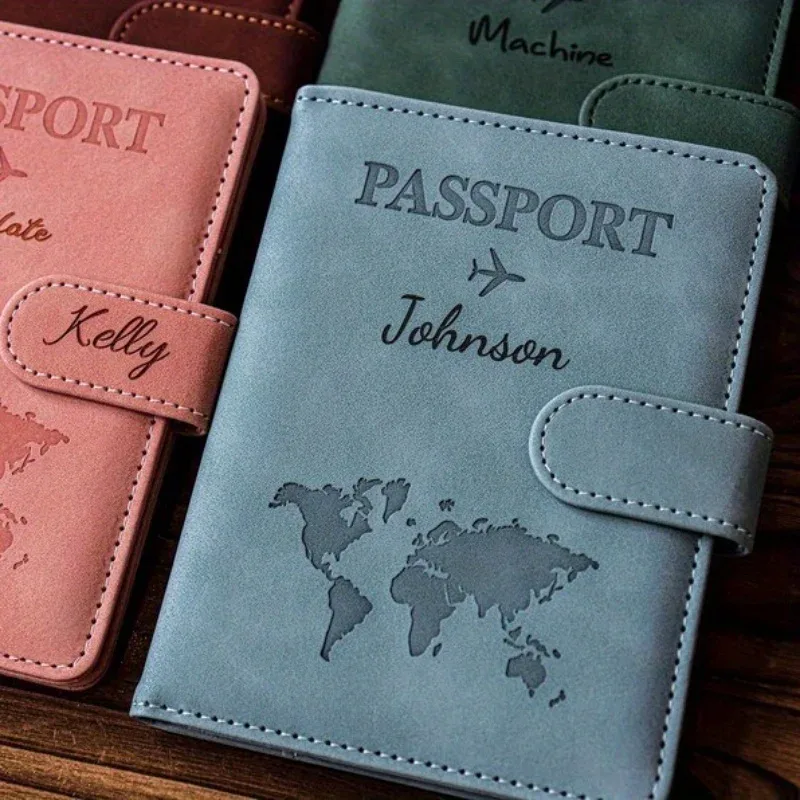 housse de passeport personnalisée avec nom, étui de passeport gravé avec monogramme, cadeau de mariage pour demoiselle d'honneur et garçon d'honneur