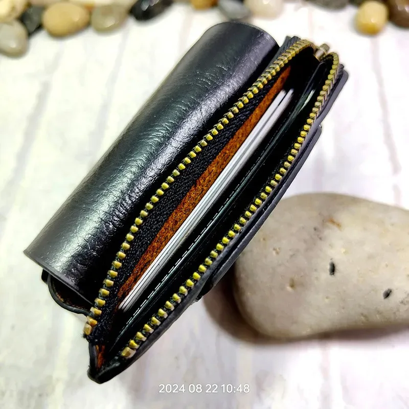 blongk – sac de ceinture en cuir à fermeture éclair pour homme, sacoche multifonctionnelle pour permis de conduire, porte-cartes, pochette pour clés de voiture lfkhd