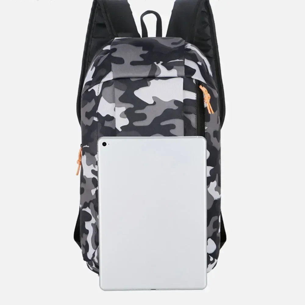 sac dos polyester toile unisexe camouflage noir gris blanc randonnée trekking sport plein air