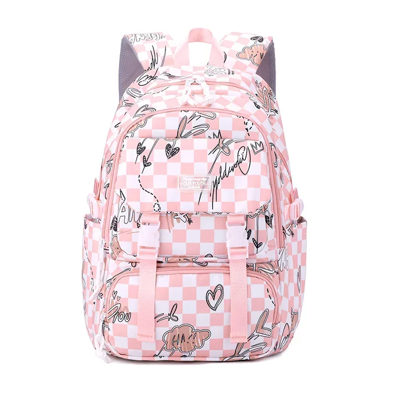 sacs à dos pour filles impression nylon sacs d'école primaire imperméables grade 1-6 grande capacité sac à bandoulière pour enfants mochila escolar