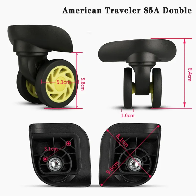 roue bagage nylon silent high quality accessoires voyage remplacement sangles balances porte gobelets usage varie formats couleurs dore marron rose