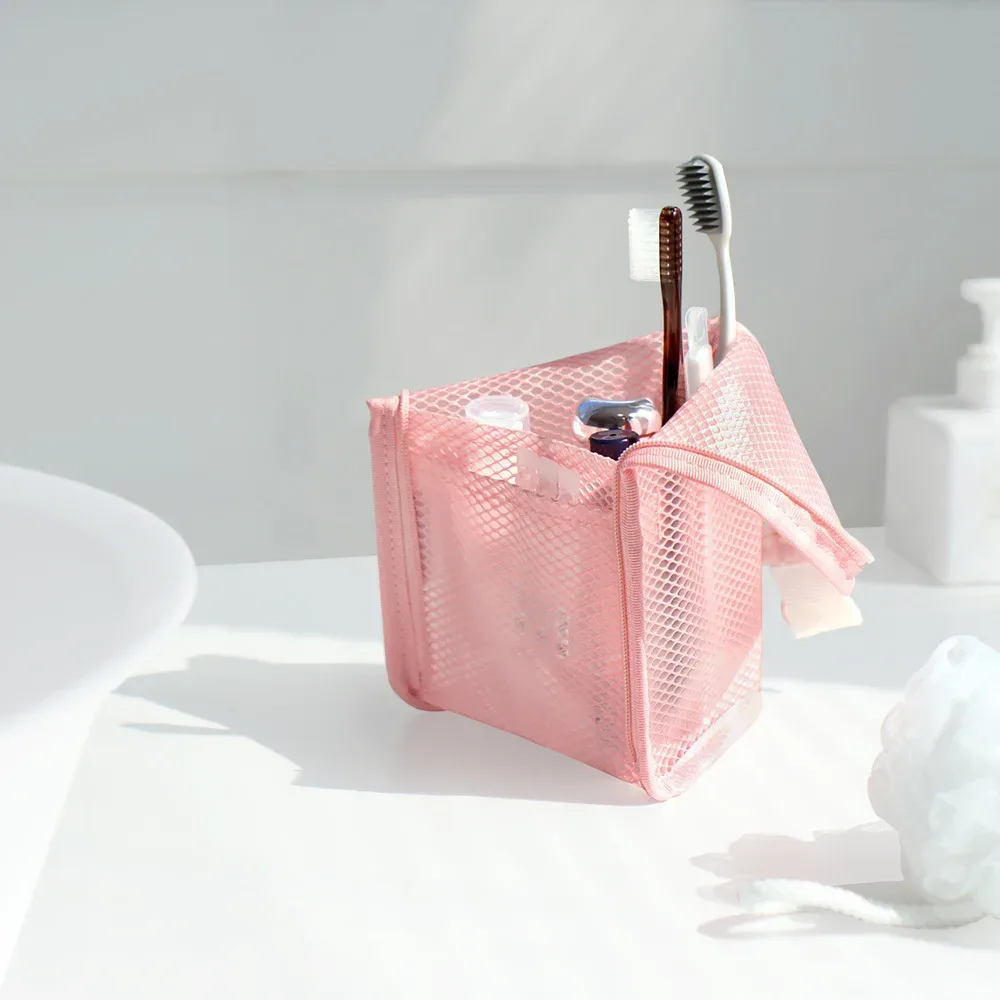sac à cosmétiques en maille eva pour femmes, sac de rangement de voyage, organisateur de maquillage, pochette de maquillage portable, petite et grande trousse de toilette, étui de beauté