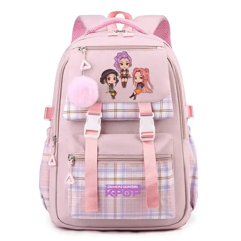 sac à dos d'étudiant k-pop demon hunters, cartable de grande capacité pour adolescents, sac à dos de voyage pour ordinateur portable pour femmes, cadeau