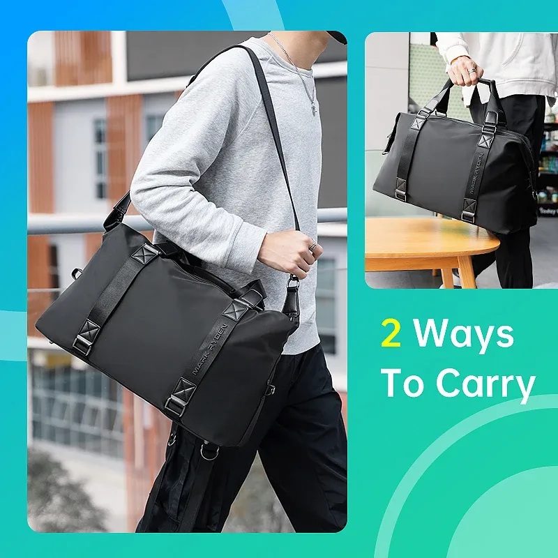 sac de sport mark ryden grande capacité 33l, sac de voyage imperméable avec sangle de bagage pour hommes, idéal pour le sport