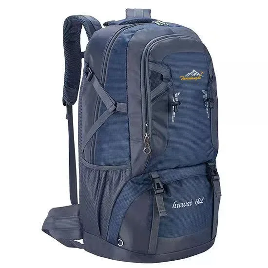 sac à dos d'alpinisme en plein air 60l, sac de rangement de voyage de grande capacité pour camping, sac rampant à fermeture éclair, sac léger portable