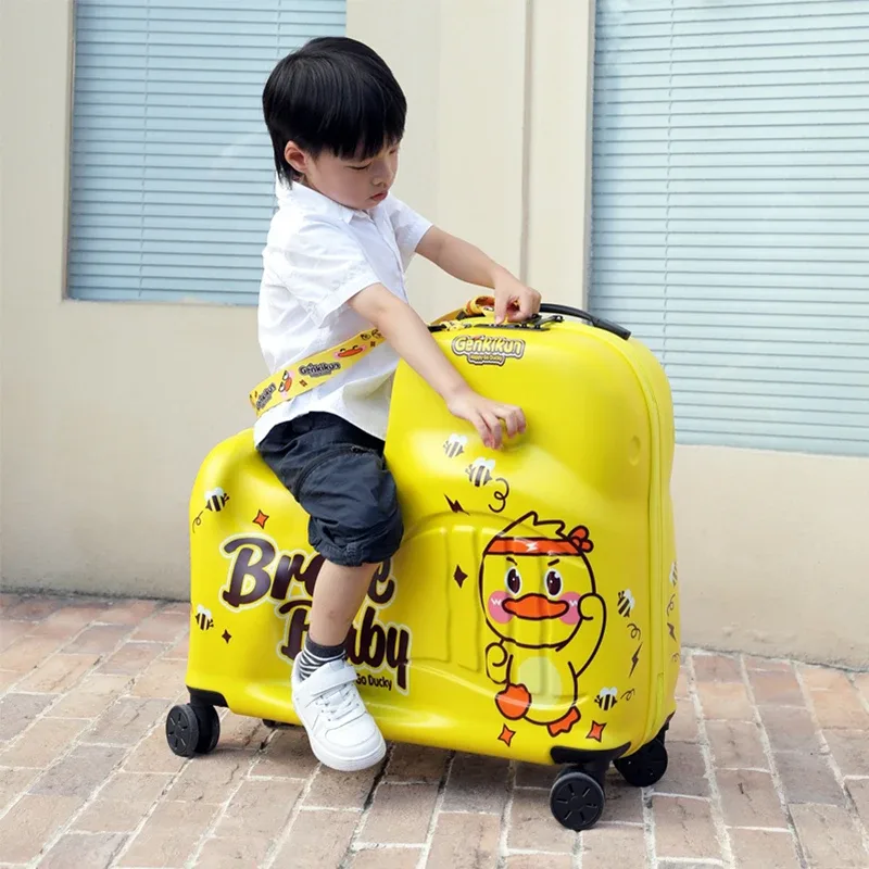 joli bagage d'escargot pouvant être monté, boîte à roulettes pour enfants, roue universelle féminine, valise de 20 "24", remorque de voyage en alliage d'aluminium