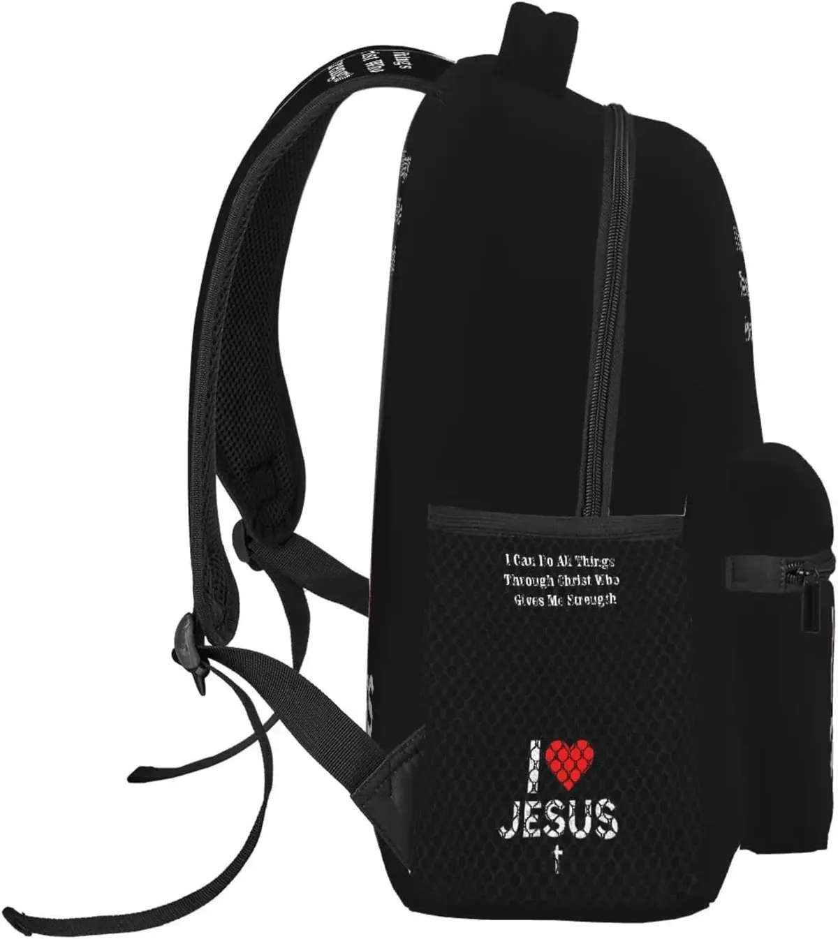j'aime jésus sac à dos chrétien jésus croix voyage sac à dos pour ordinateur portable décontracté collège sac à dos bookbag pour femmes hommes