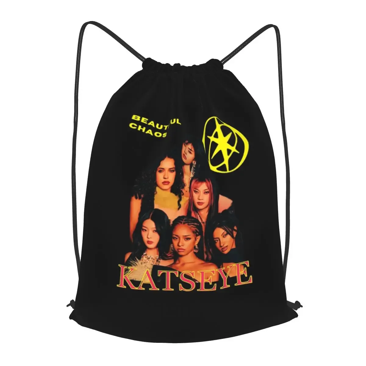 sacs à dos katseye eyekon kpop pour fans, sacs à cordon décontractés, sacs de sport, sacs à livres pour les voyages et l'école