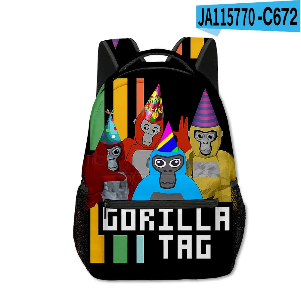 sac à dos tendance et amusant pour étudiants, avec impression 3d de gorille, en tissu oxford imperméable, pour garçons/filles, sacs à dos de voyage