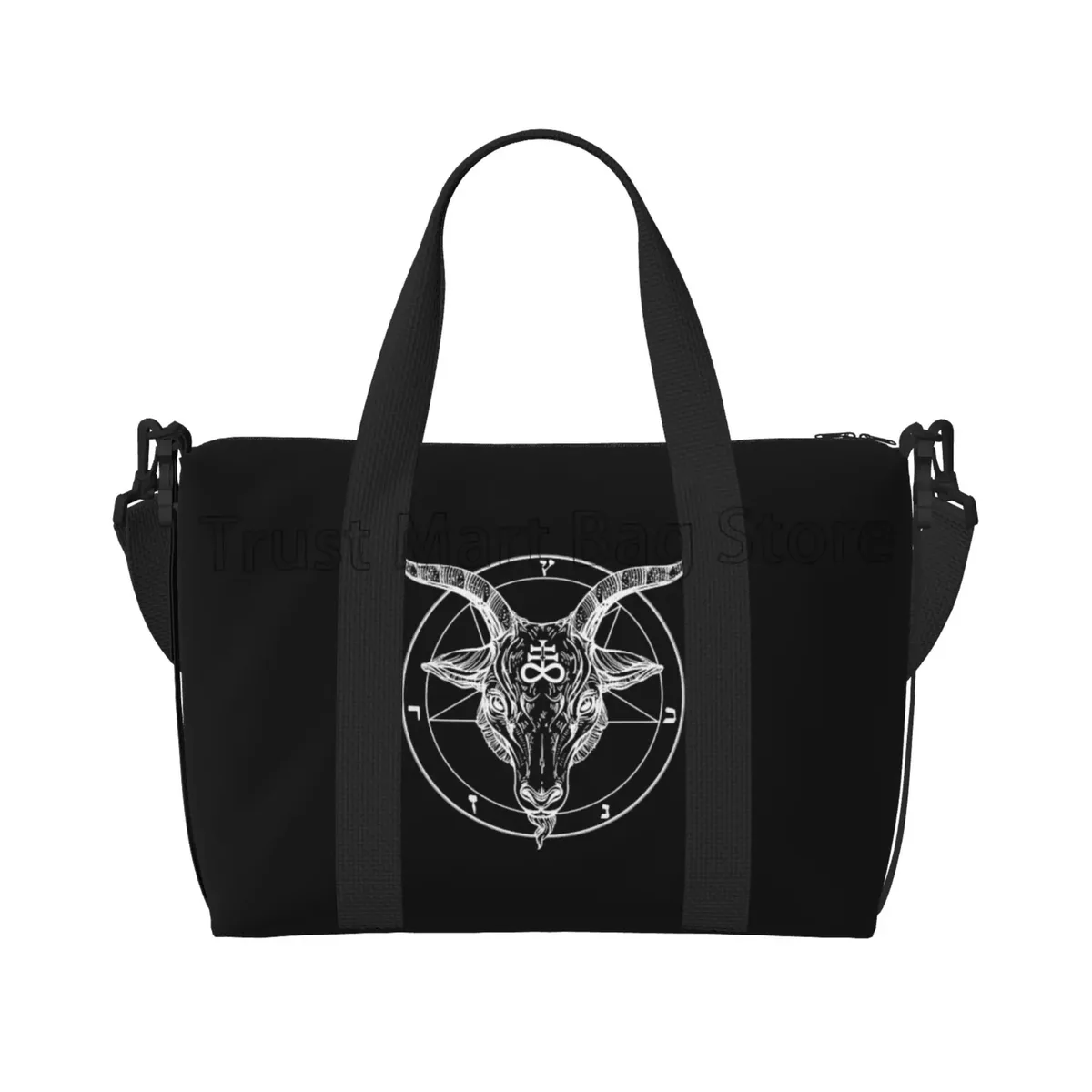 sacs de voyage gothiques à motif tête de chèvre, unisexe, imperméables, sacs à main portables, sacs de sport, de gym et de yoga
