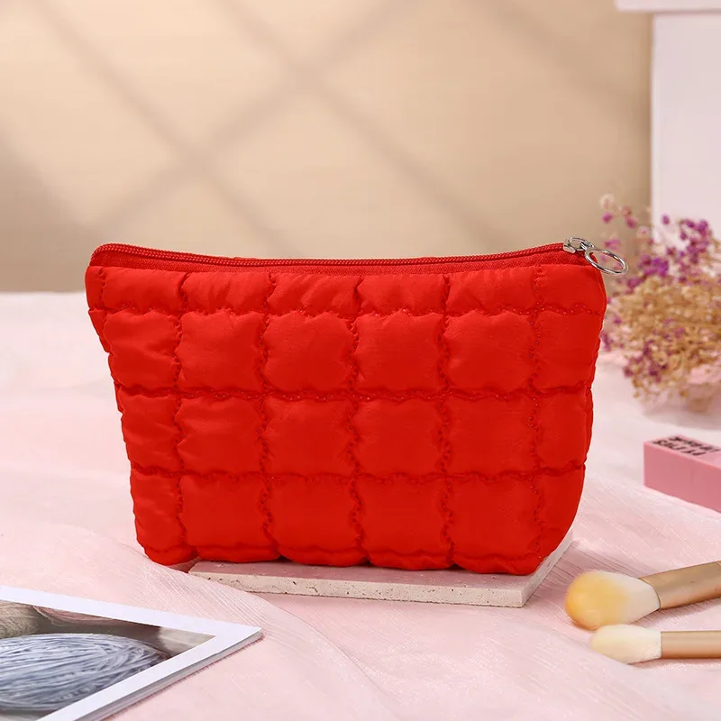 sac à main cosmétique à bulles pour femmes, organisateur de voyage, maquillage nuage, rouges à lèvres, pochette en coton, sac à fermeture éclair de grande capacité