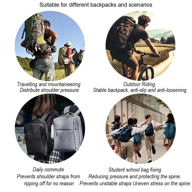 sac à dos magnétique, sangle de poitrine facile, sangle détachable, sangle d'épaule réglable, sac tactique de camping en plein air, accessoires