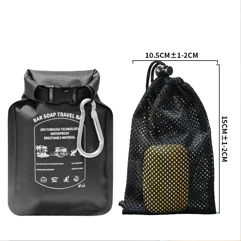 sac à savon de voyage portable imperméable, sac de rangement multifonction pour savon, pour voyages d'affaires, articles de toilette d'hôtel, sac en nylon séparé