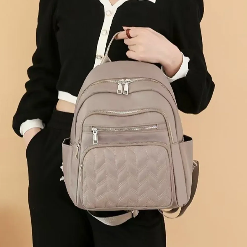 sacs à dos imperméables en tissu oxford, durables, grande capacité, sacs à dos de voyage en nylon, design carré et tendance