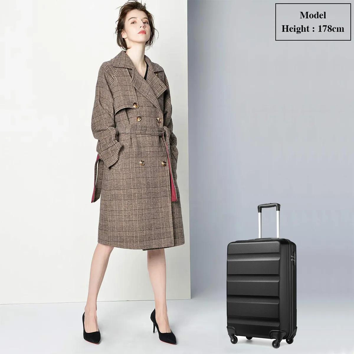 kono ensemble de 3 valises rigides avec serrure tsa et 4 roues multidirectionnelles | ensemble 19/24/28 pouces, valise à roulettes robuste pour voyages professionnels et loisirs