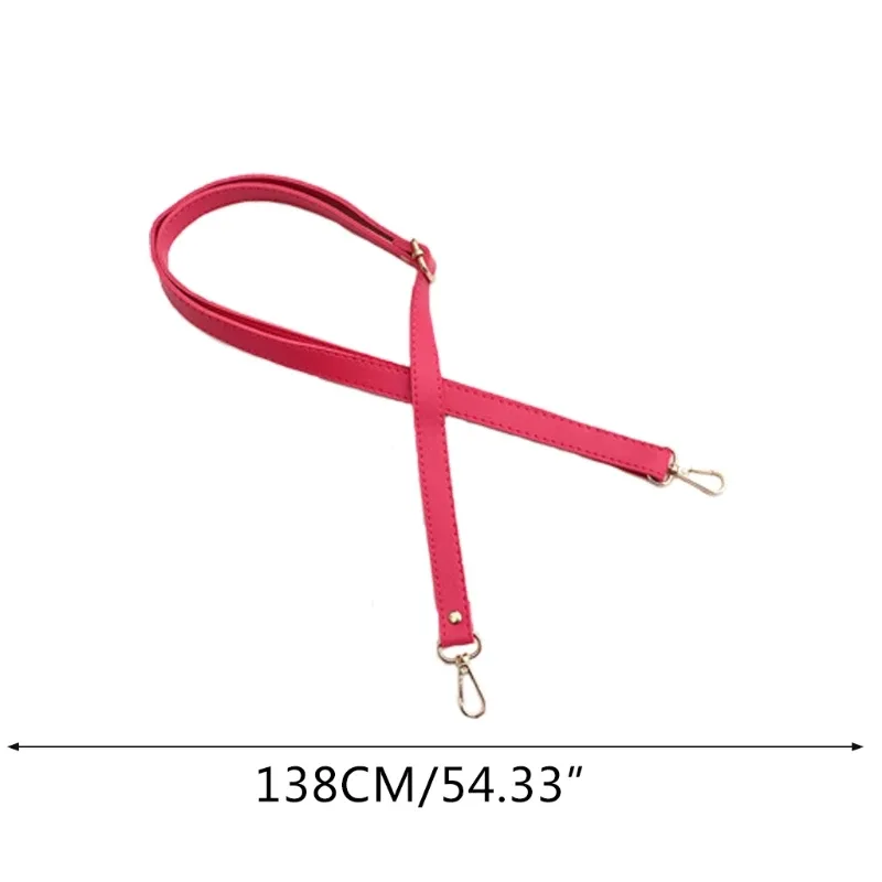 sangle de sac à bandoulière en faux cuir, 138cm de long, bricolage poignée de sac à main réglable, ceinture de remplacement avec fermoir