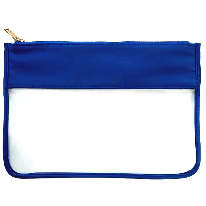 pochette classique en pvc transparent, sac de voyage transparent étanche pour cosmétiques, rouges à lèvres, brosse, sac à main en plastique avec fermeture éclair, organisateur de maquillage de toilette