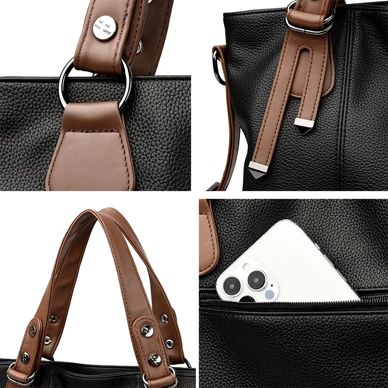 sacs à main en cuir véritable pour femmes, marque de créateur de luxe, haute qualité, initié, grande capacité, sacs à bandoulière pour femmes, sac fourre-tout