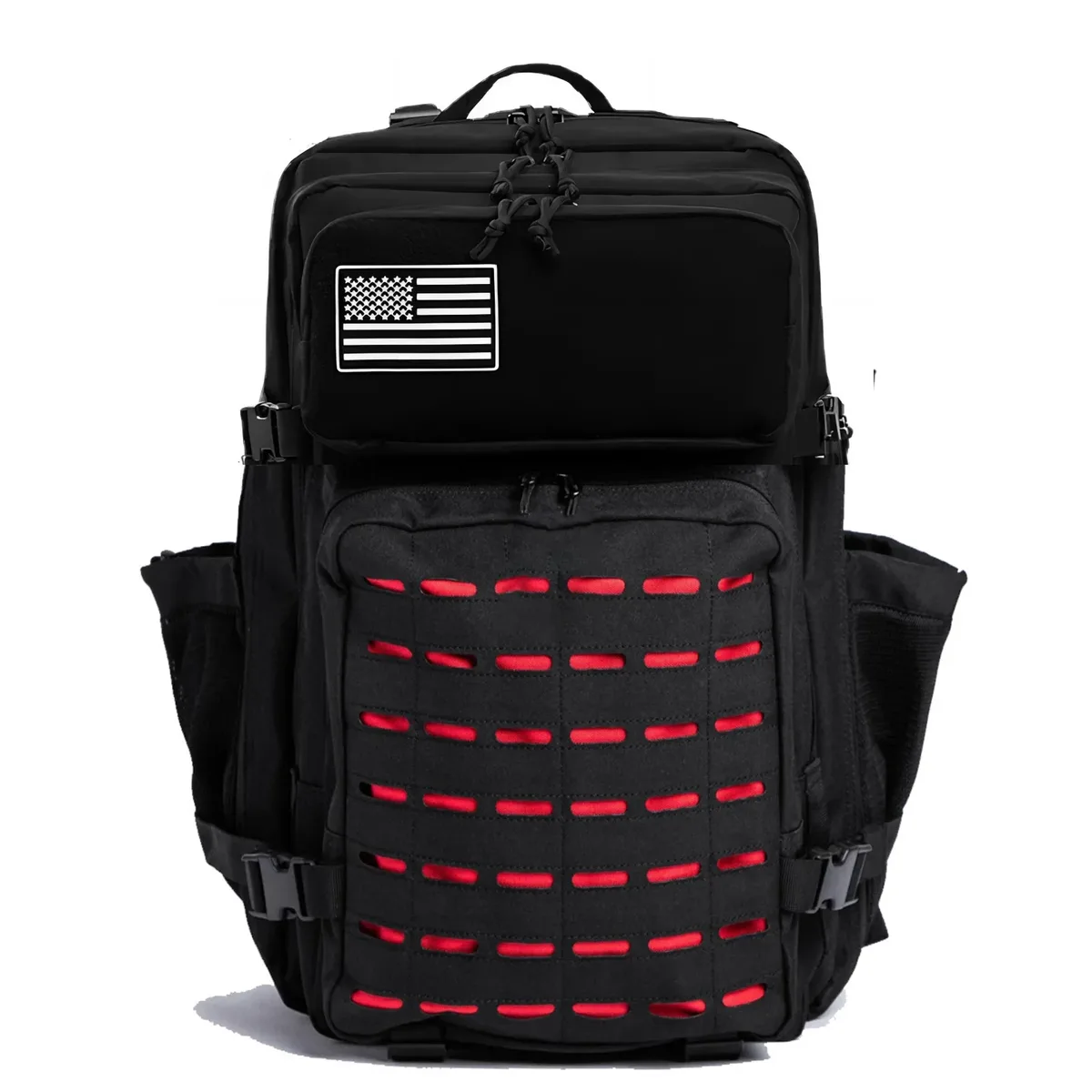 sac dos oxford université noir camouflage bandes latérales poches fermeture éclair usage voyage extérieur chasse randonnée camping salle sport