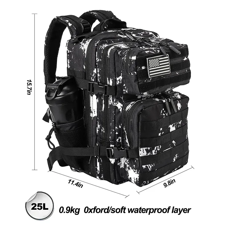 lhi 25l sac à dos tactique sac de gym pour femmes école fitness sports camping en plein air randonnée sac à dos sorcière porte-bouteille