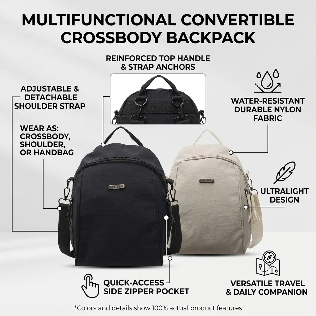 nouveau sac à dos coréen tendance grande capacité pour le quotidien, sac à bandoulière léger décontracté pour femme