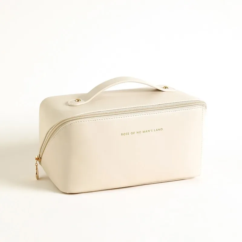 trousse de maquillage d'oreiller portable-nouveau style voyage pour femmes grande capacité organisateur de cosmétiques trousse de toilette pochette de rangement de cosmétiques