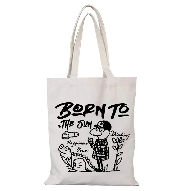 eco sac caractère mignon loisirs homme sac fourre-tout sacs en tissu nouveaux sacs à main femmes sac à main shopper shopping plage toile épaule dame