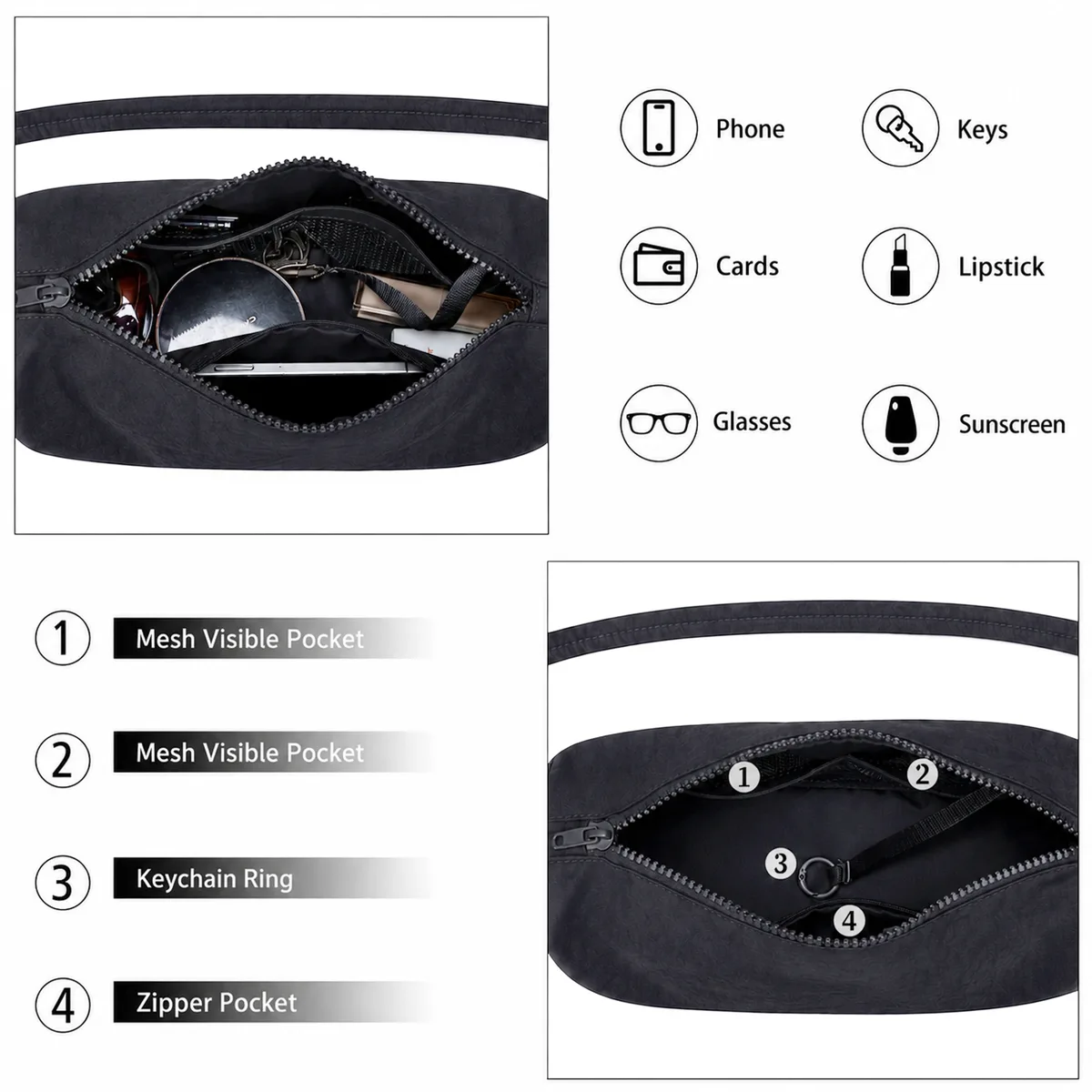 sac mini loaf en nylon, sac bowler grande capacité pour femmes, sac à bandoulière tendance pour le travail, sac de shopping et sac bandoulière