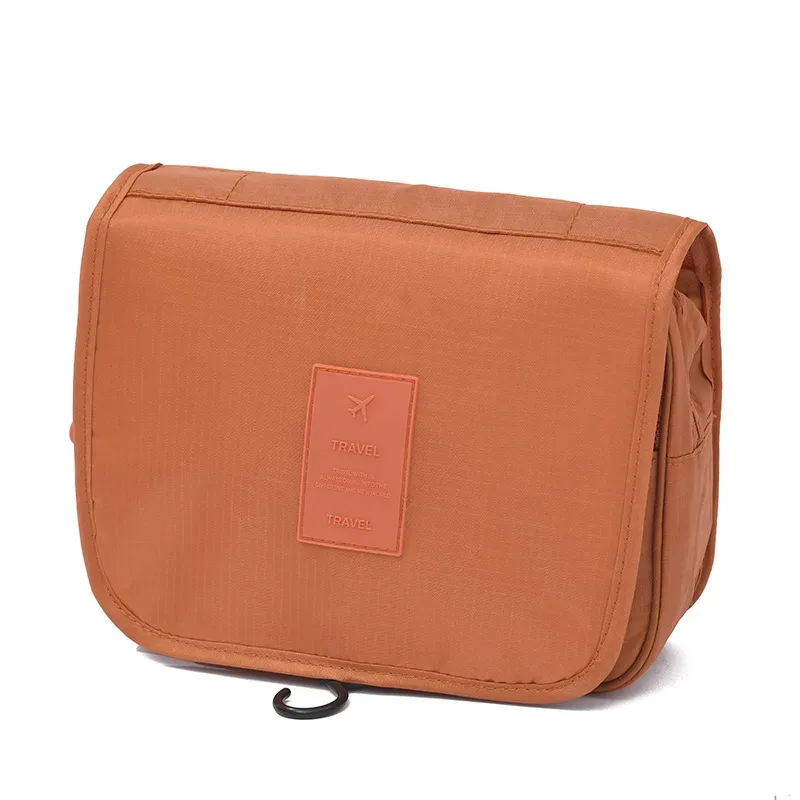 sac de maquillage de haute qualité pour femmes, sac à cosmétiques de voyage, crochet, organisateur de produits de toilette, rangement étanche, sac de lavage suspendu pour salle de bain