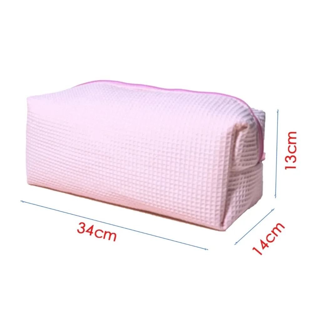 grande trousse de maquillage en coton grande capacité, organiseur portable pour outils de coiffure avec fermeture éclair, sacs cosmétiques multifonctionnels coréens