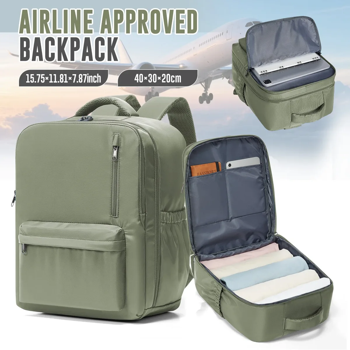 sac à dos de voyage pour avion 40x30x20, sac à dos de cabine wizzair 40x30x20, bagages à main pour hommes et femmes, sacs pour ordinateur portable 15,6 pouces