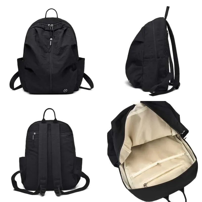 sac à dos en nylon pour femmes, grande capacité, léger, imperméable, sac à dos décontracté de style coréen pour les voyages, l'école, la randonnée, les sports de plein air