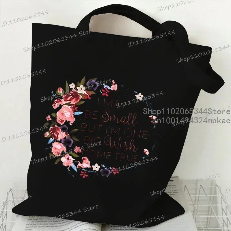 floral lune femmes shopping fourre-tout sacs toile grande capacité étudiant décontracté plante style sac à bandoulière fleur sauvage femmes sacs à main