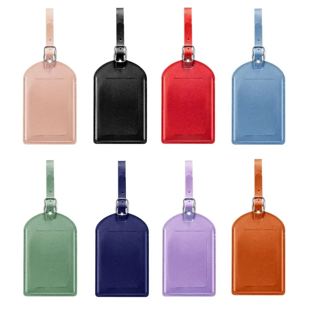 étiquettes de bagage en cuir pu pour femme, étiquette d'adresse de valise durable, étiquette de sac d'embarquement créative, anti-perte, haute qualité