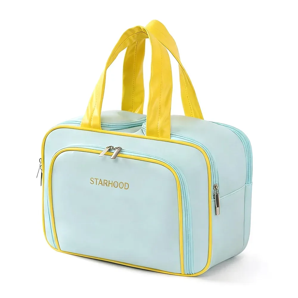 sac à cosmétiques de grande capacité, trousse de toilette portative étanche, organisateur de maquillage multi-compartiments, sac de rangement de maquillage