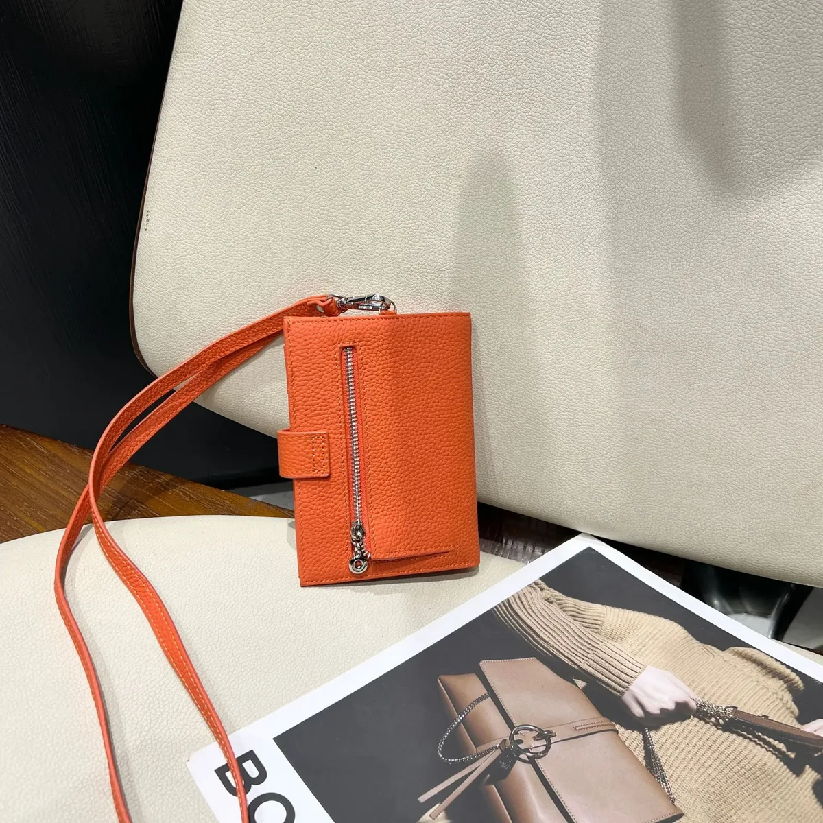 porte-passeport ultra-fin en cuir véritable avec nom personnalisé, nouveau porte-carte multifonctionnel, porte-billets, sac de rangement