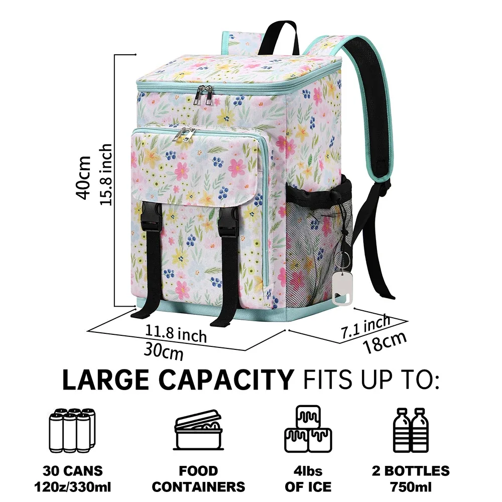 léopard refroidisseur sac à dos doux isolé sac isotherme plage étanche oxford refroidisseur déjeuner sac à dos pour randonnée canettes de shopping été