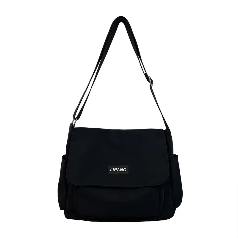 sac messager en nylon pour hommes, sac à bandoulière tendance pour hommes, sac d'école pour étudiants, sacs à bandoulière de couleur unie pour hommes