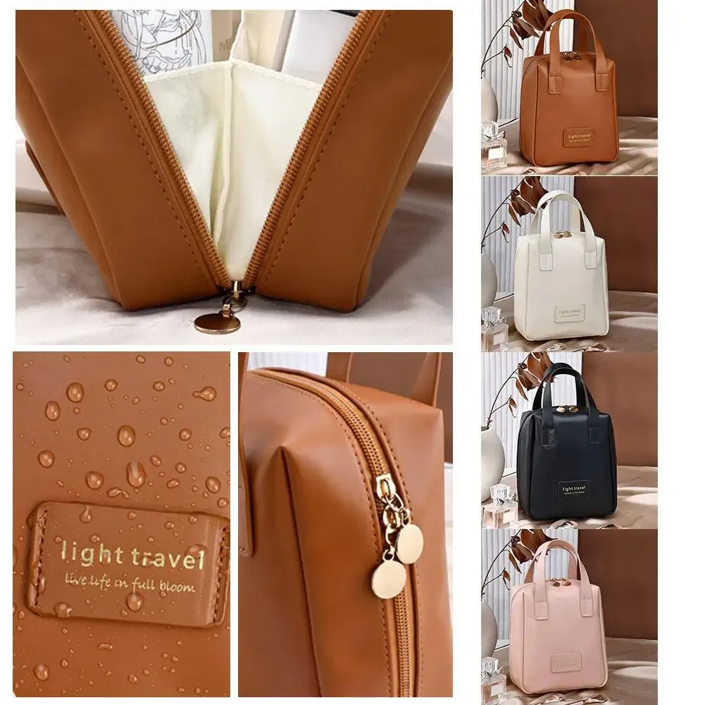 sac de rangement de voyage, sacs à cosmétiques de grande capacité, trousse de toilette portable en cuir pu imperméable pour femmes, organisateur de maquillage