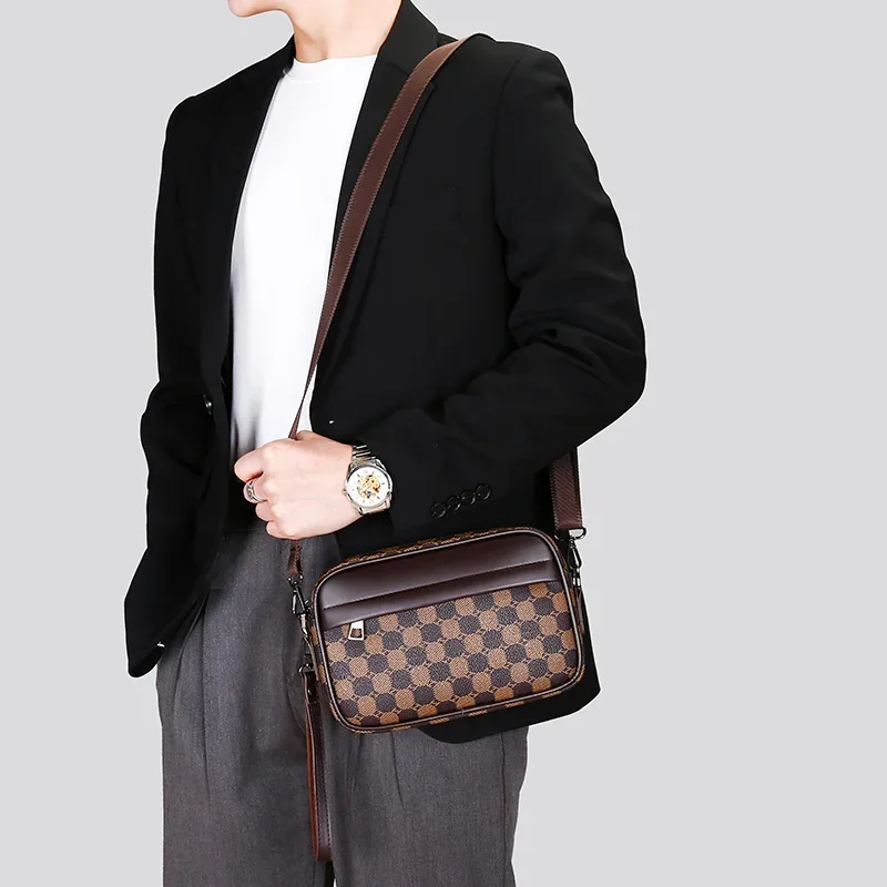 sacs de taille en cuir pu pour hommes, sacs à bandoulière d'affaires de qualité supérieure pour hommes, rangement de voyage à la mode, sacs à bandoulière pour téléphone, pochette