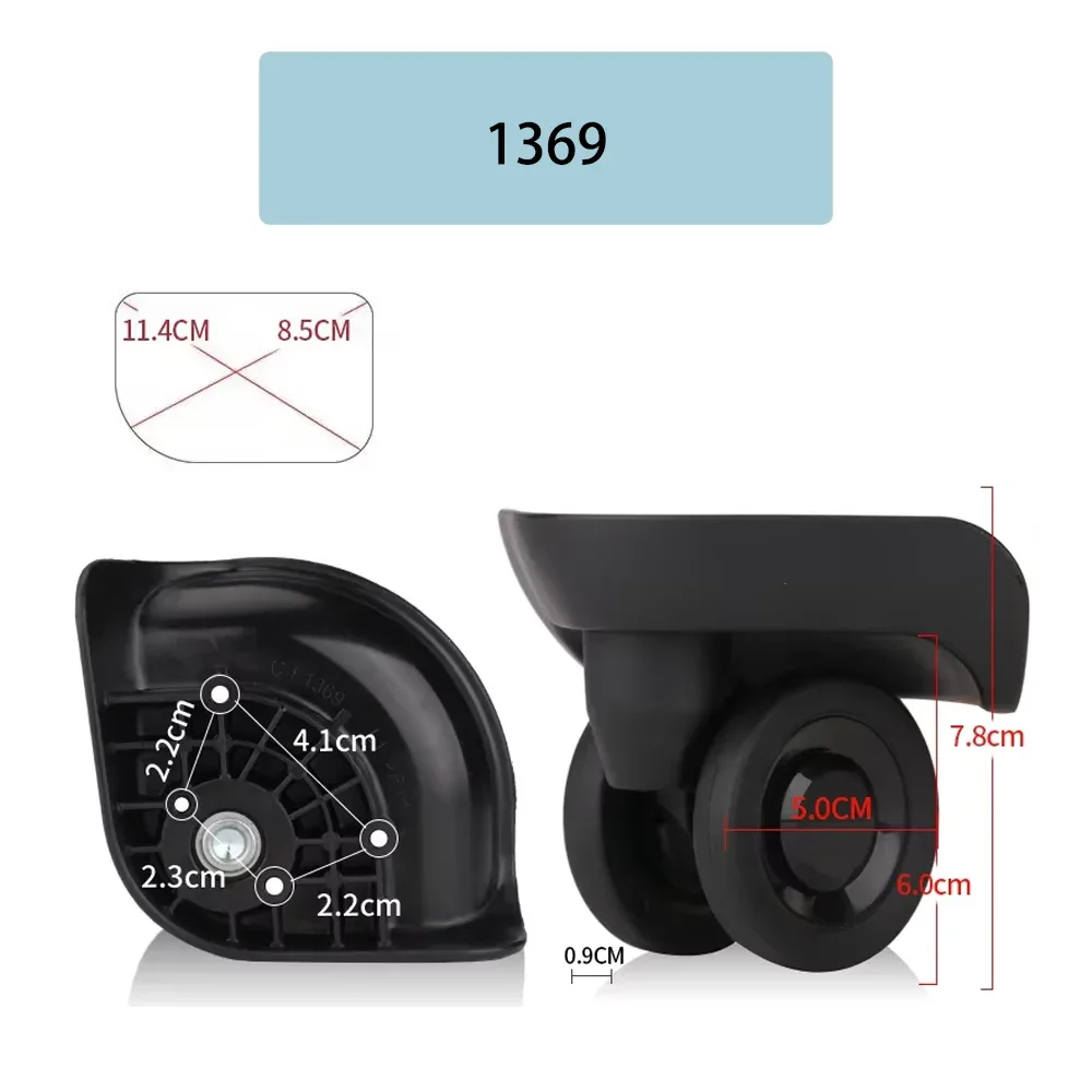 roues de remplacement universelles pour valise lojel, pièces de réparation de roulettes de bagages avec roulement silencieux et résistant à l'usure