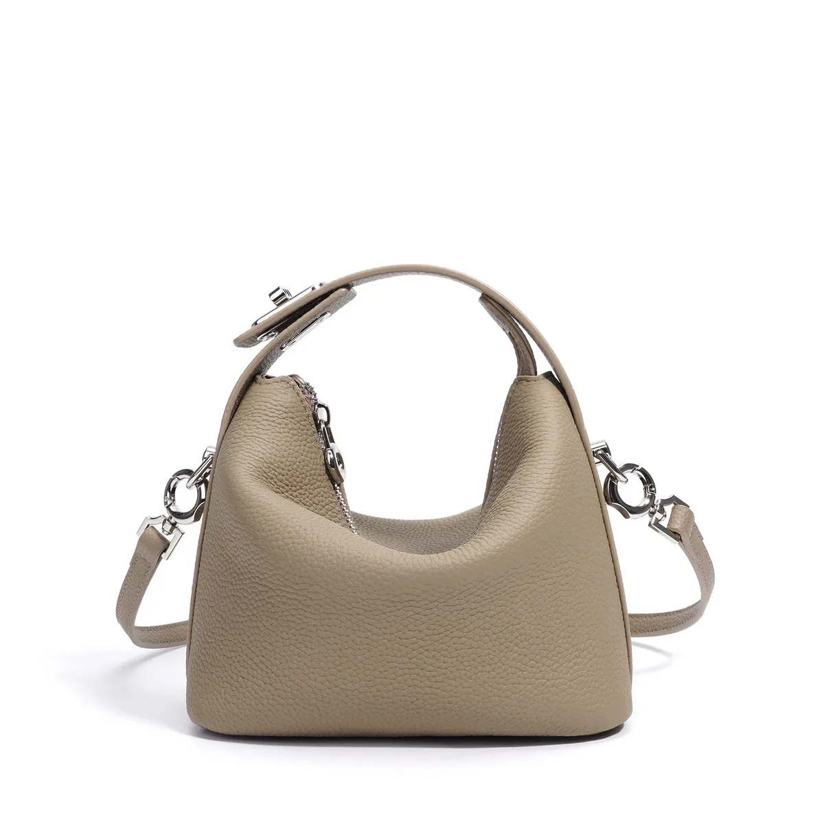sac à bandoulière hobo pour femme en cuir véritable de luxe avec boucle, sac décontracté pour trajets quotidiens, sacoche pratique pour le déjeuner, sac de voyage croisé