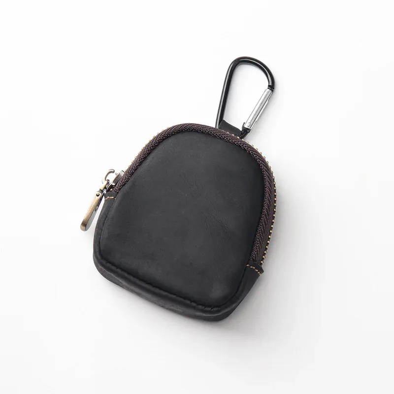 nouveau 2026 – porte-monnaie rétro mini en cuir pu pour homme et femme, avec mousqueton, multicolore, pour extérieur, et organiseur de câbles d'écouteurs