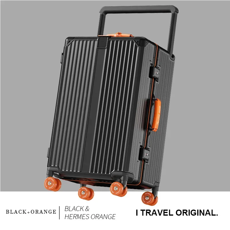 bunnyfly valise large poignée valise de voyage hommes 20 24 bagage à main femmes pc cadre en aluminium boîtier de chariot