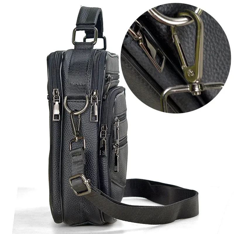 petit sac à bandoulière en cuir véritable pour hommes, sac à main en cuir de vache pour tablette, sacoches, sac à bandoulière, porte-documents pour garçons